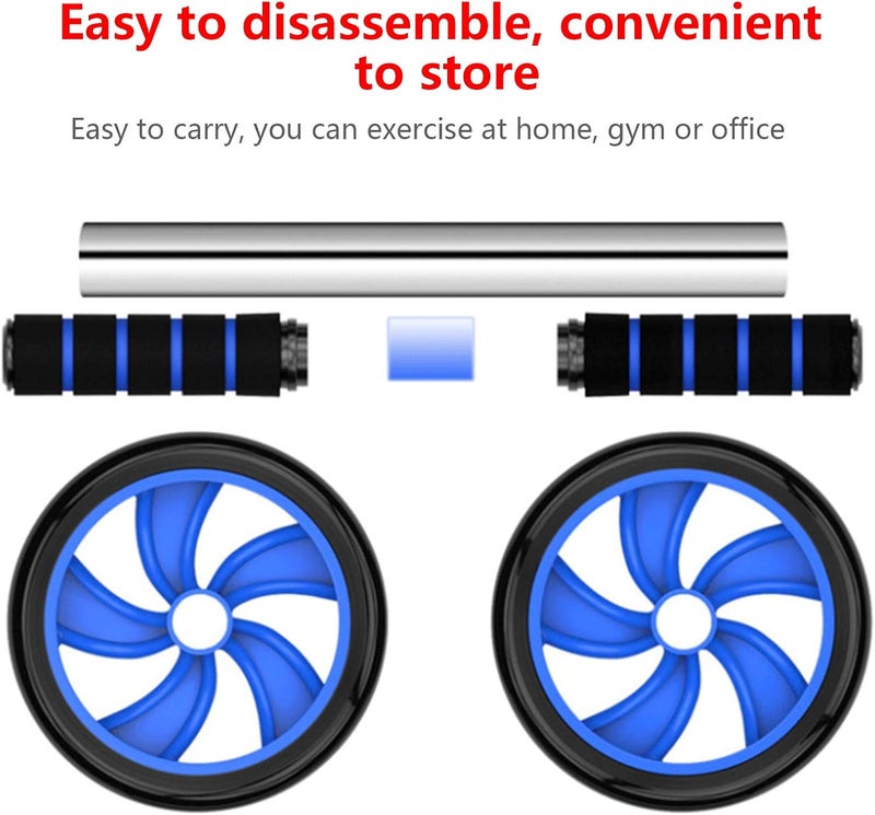 Sethruki Abdominal Muscle Training Rollers, 5-In-1 Roller Kit with Knee Pads, Push-Up Bars, Handle Grips, Skipping Ropes, Home Gym Exercise Kits Suitable for Physical Training - Image 5